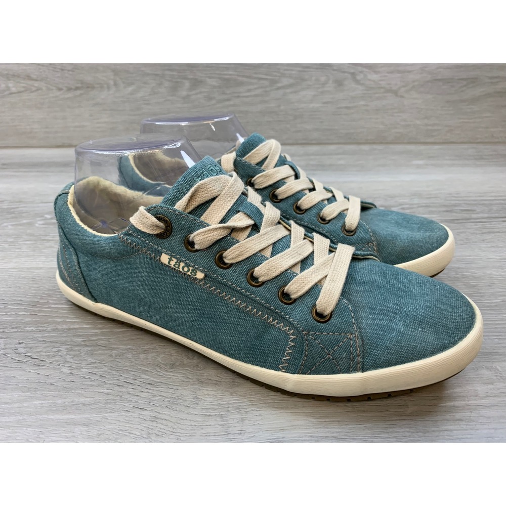 Taos Star Blue Canvas Sneakers Women's 9 EU 40 Low Top Lace Up Shoes